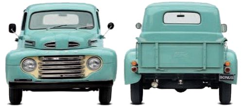 Ford F1 front and rear vew