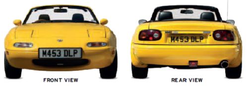 Mazda MX-5 1989-97 front and rear view