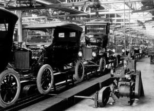 The Model T Ford production line